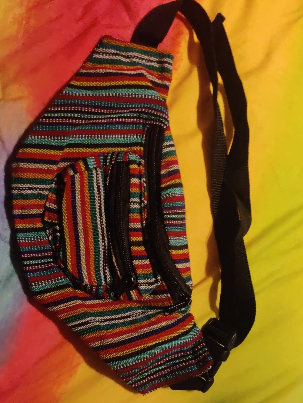 Colorful Striped Waist Bag / Fanny Pack